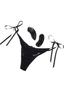 Little Black Thong Panty Vibe Massager With Remote Control...