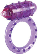 One Touch Nubby Vibrating Cock Ring - Purple